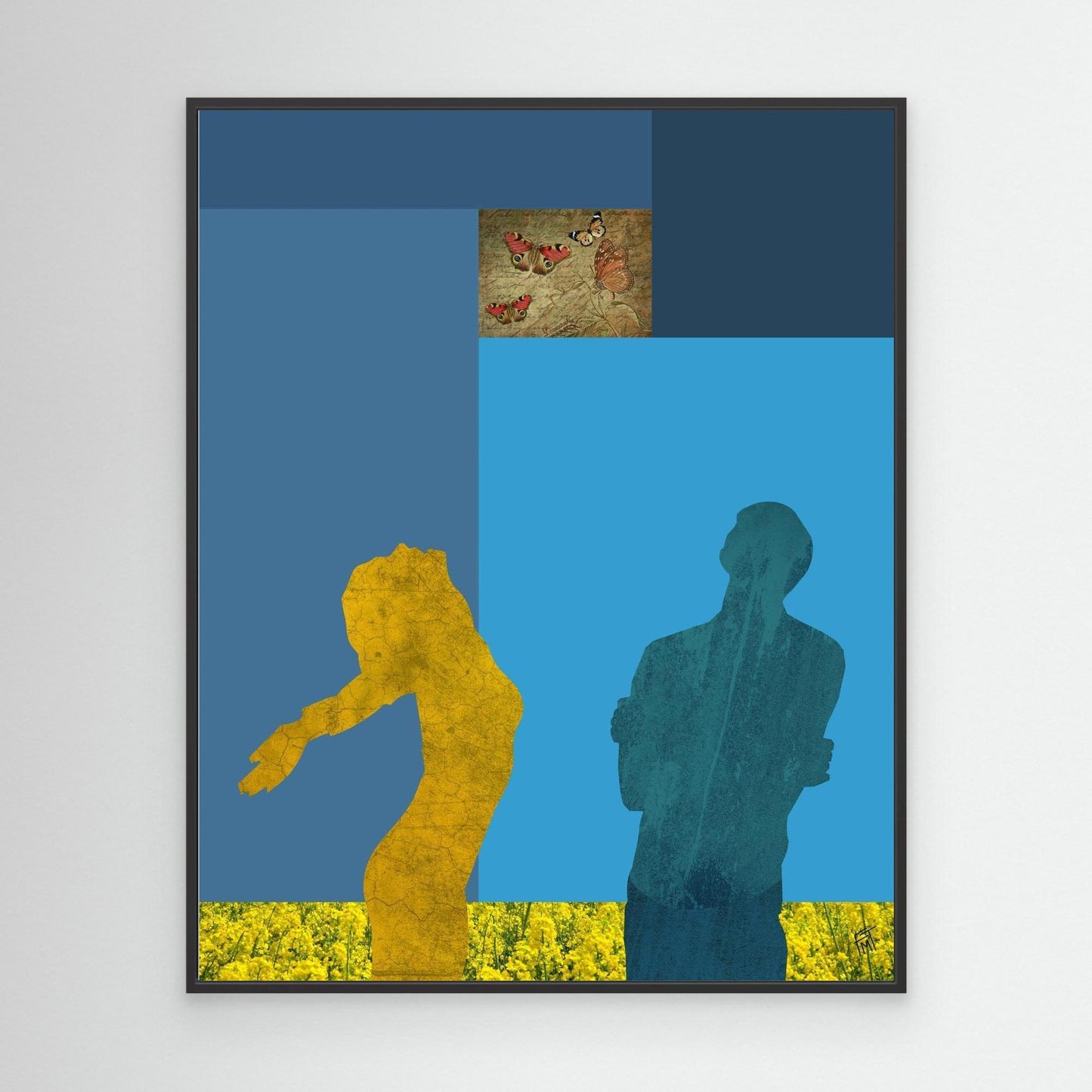 Rhapsody in Blue and Yellow - Canvas Print