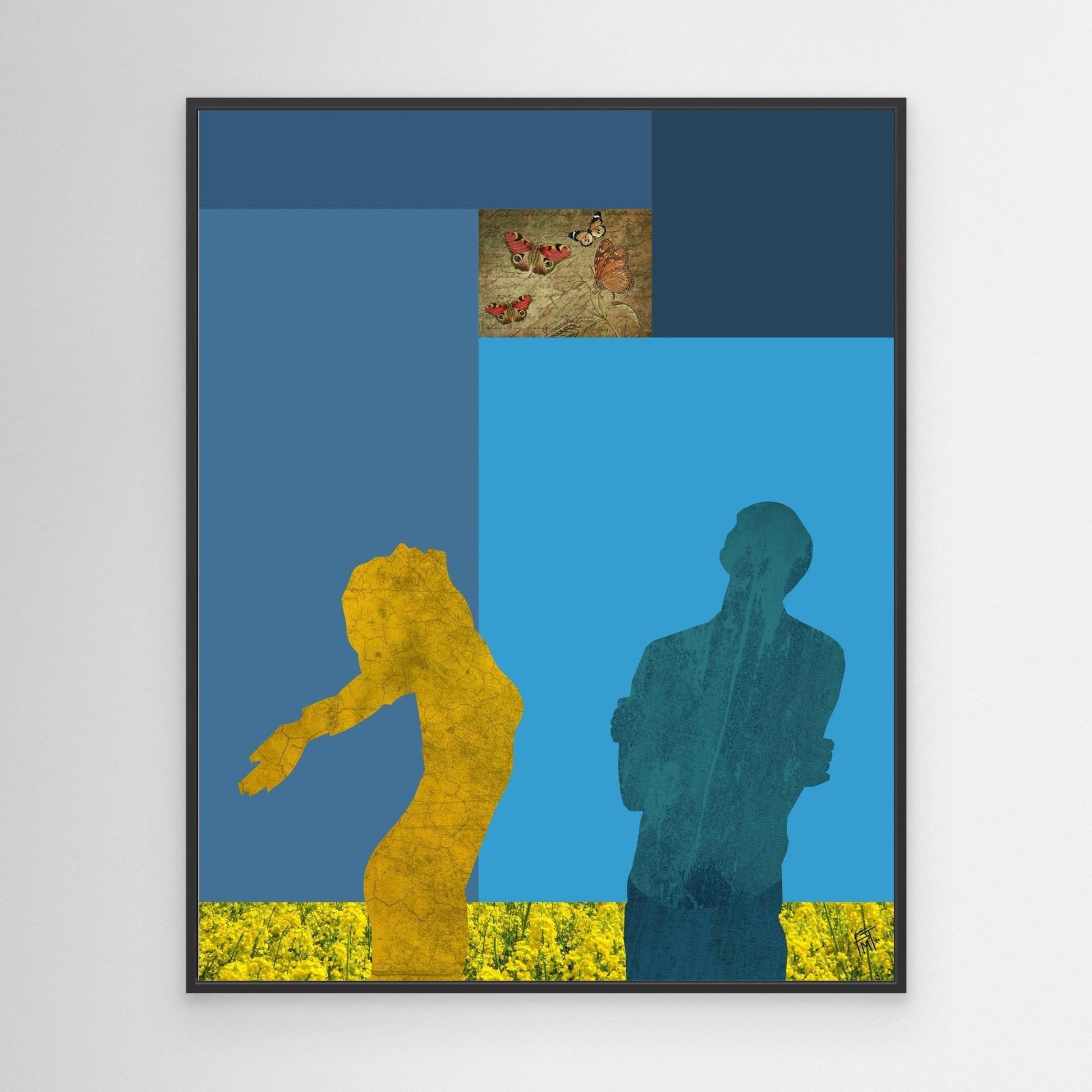 Rhapsody in Blue and Yellow - Canvas Print