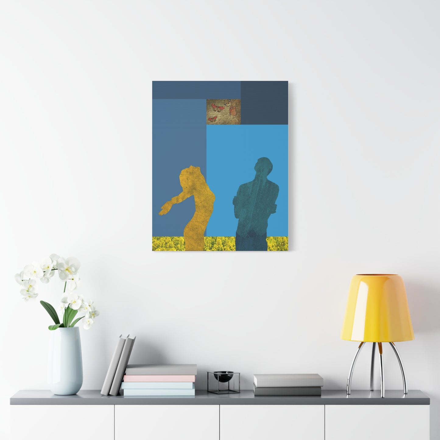 Rhapsody in Blue and Yellow - Canvas Print