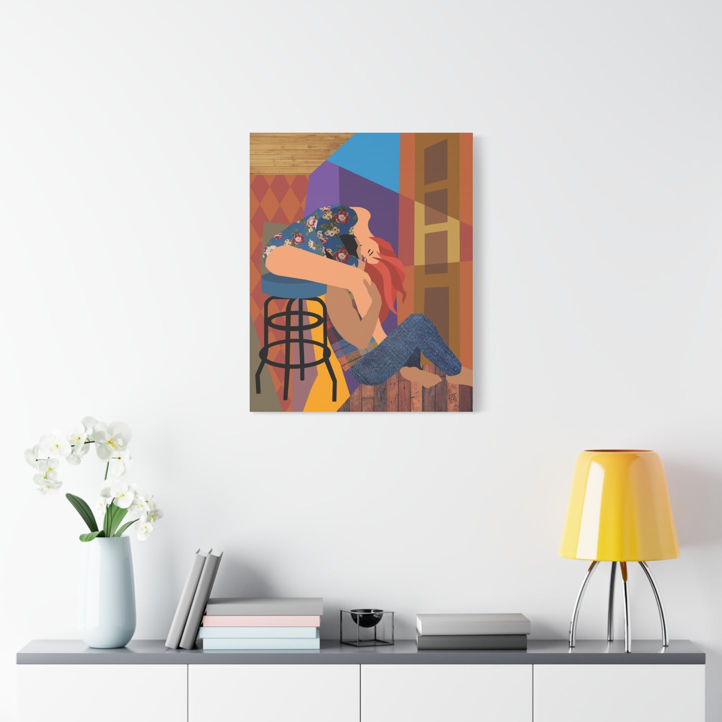 Barstool Etiquette - Canvas Print