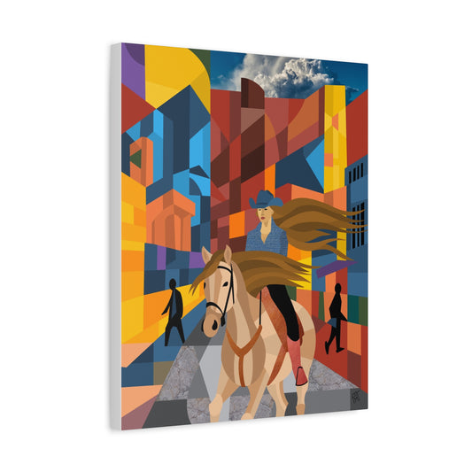 Urban Cowgirl - Canvas Print