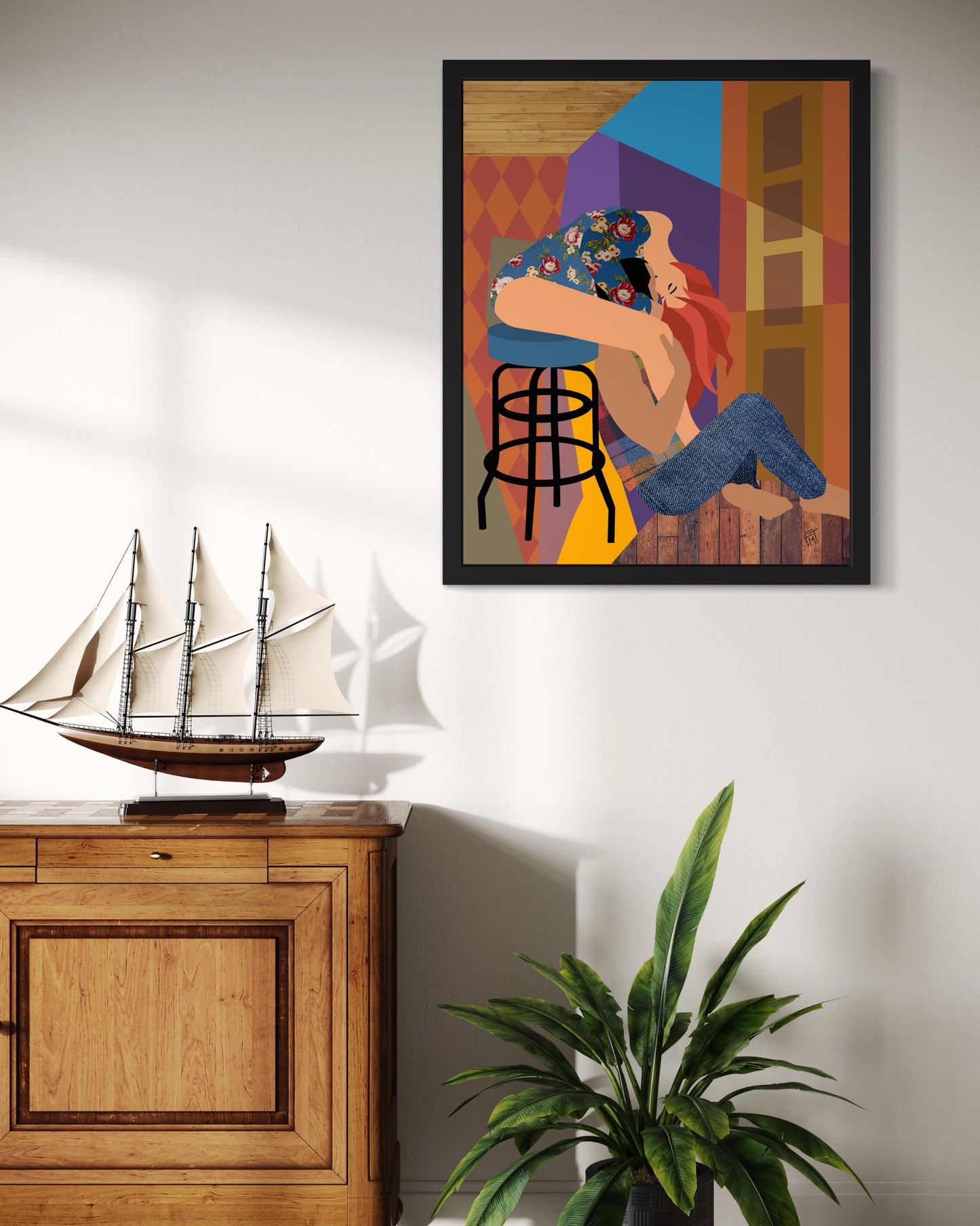 Barstool Etiquette - Canvas Print